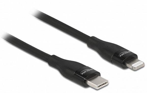 DeLock  Daten- und Ladekabel USB Type-C™ zu Lightning™ für iPhone™, iPad™ und iPod™ schwarz 0,5 m MFi 