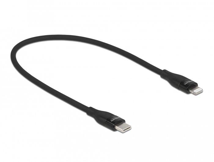 DeLock  Daten- und Ladekabel USB Type-C™ zu Lightning™ für iPhone™, iPad™ und iPod™ schwarz 0,5 m MFi 