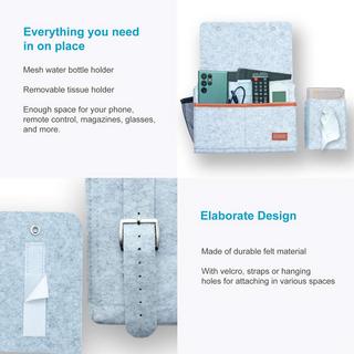 Intirilife Betttasche Nachttisch Tasche aus Filz  