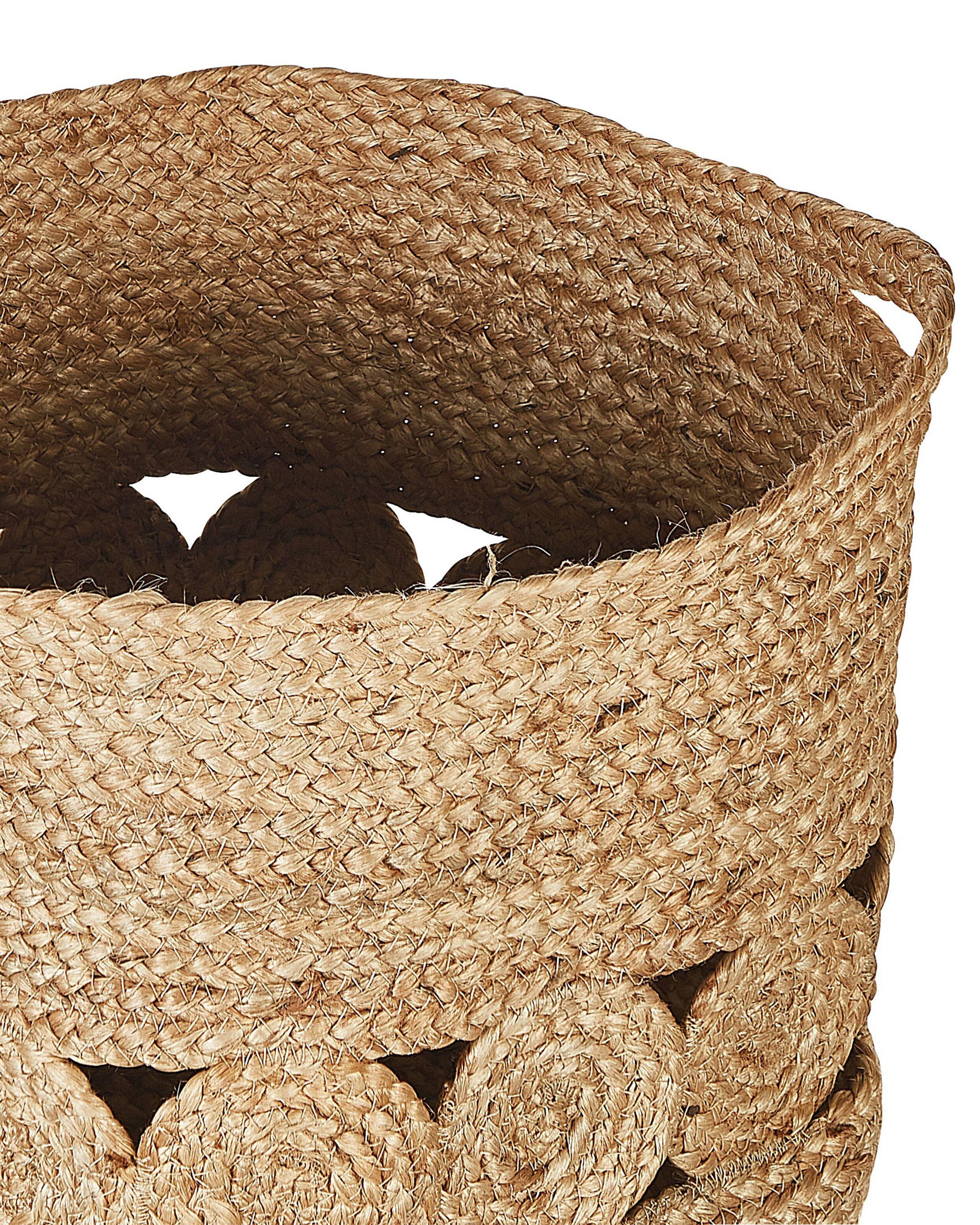 Beliani Set di 2 cestini en Iuta Boho ALANG  