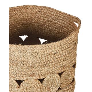 Beliani Set di 2 cestini en Iuta Boho ALANG  