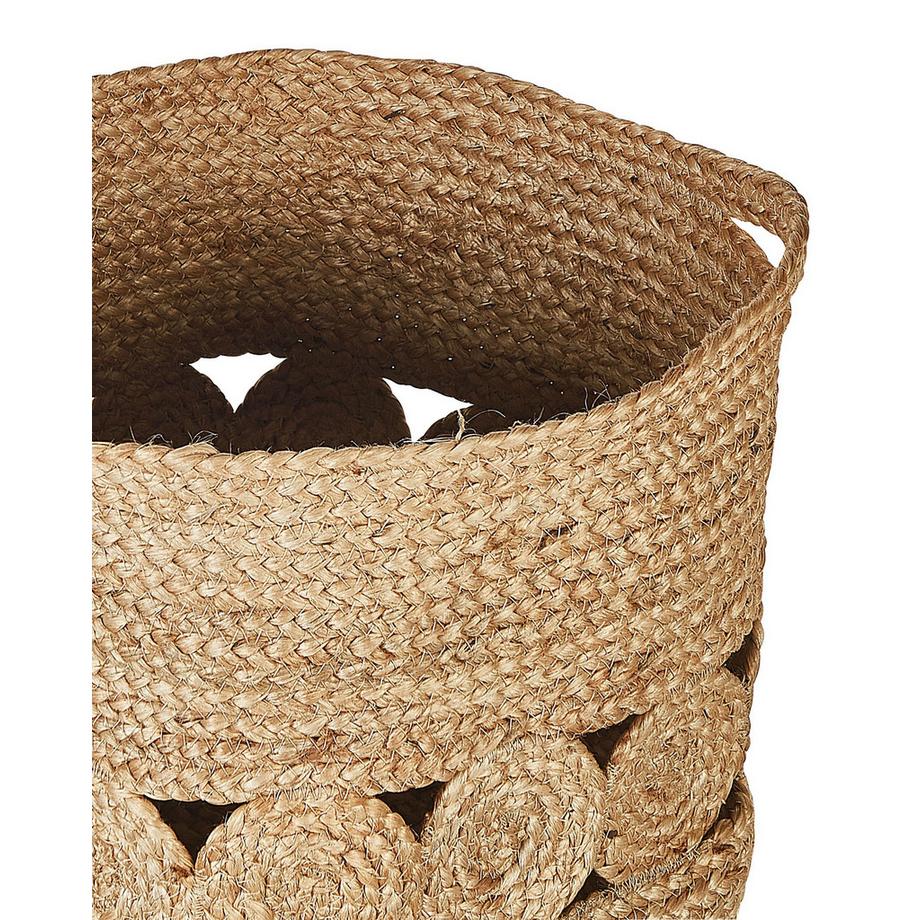 Beliani Lot de 2 paniers en Jute Boho ALANG  