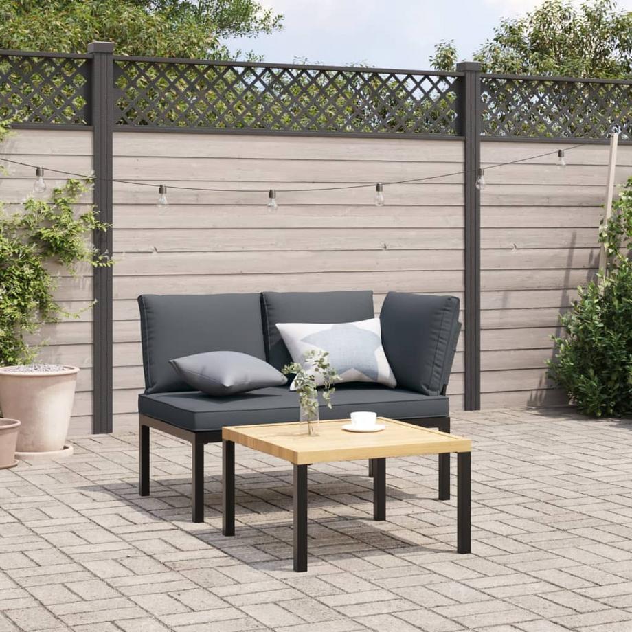 VidaXL set divano da giardino Alluminio  
