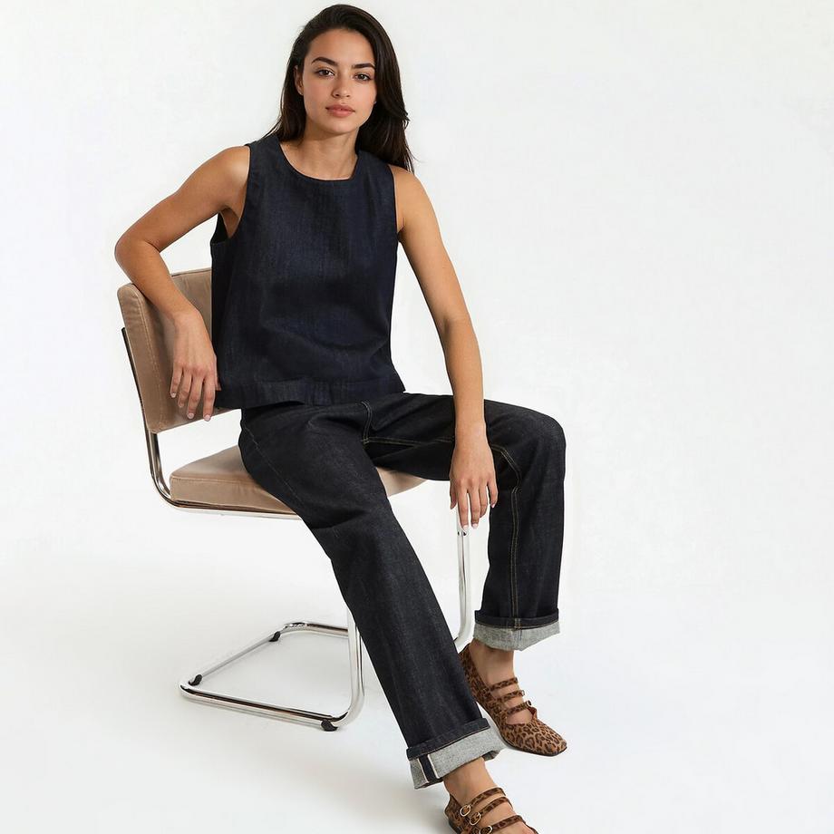 La Redoute Collections Ärmelloses Denim Top  