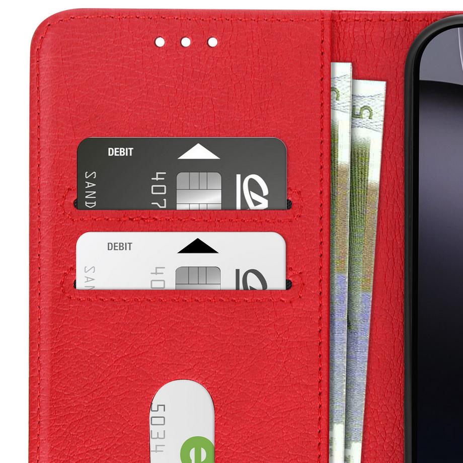 Avizar  Étui Clapet iPhone 16 Pro Rouge 