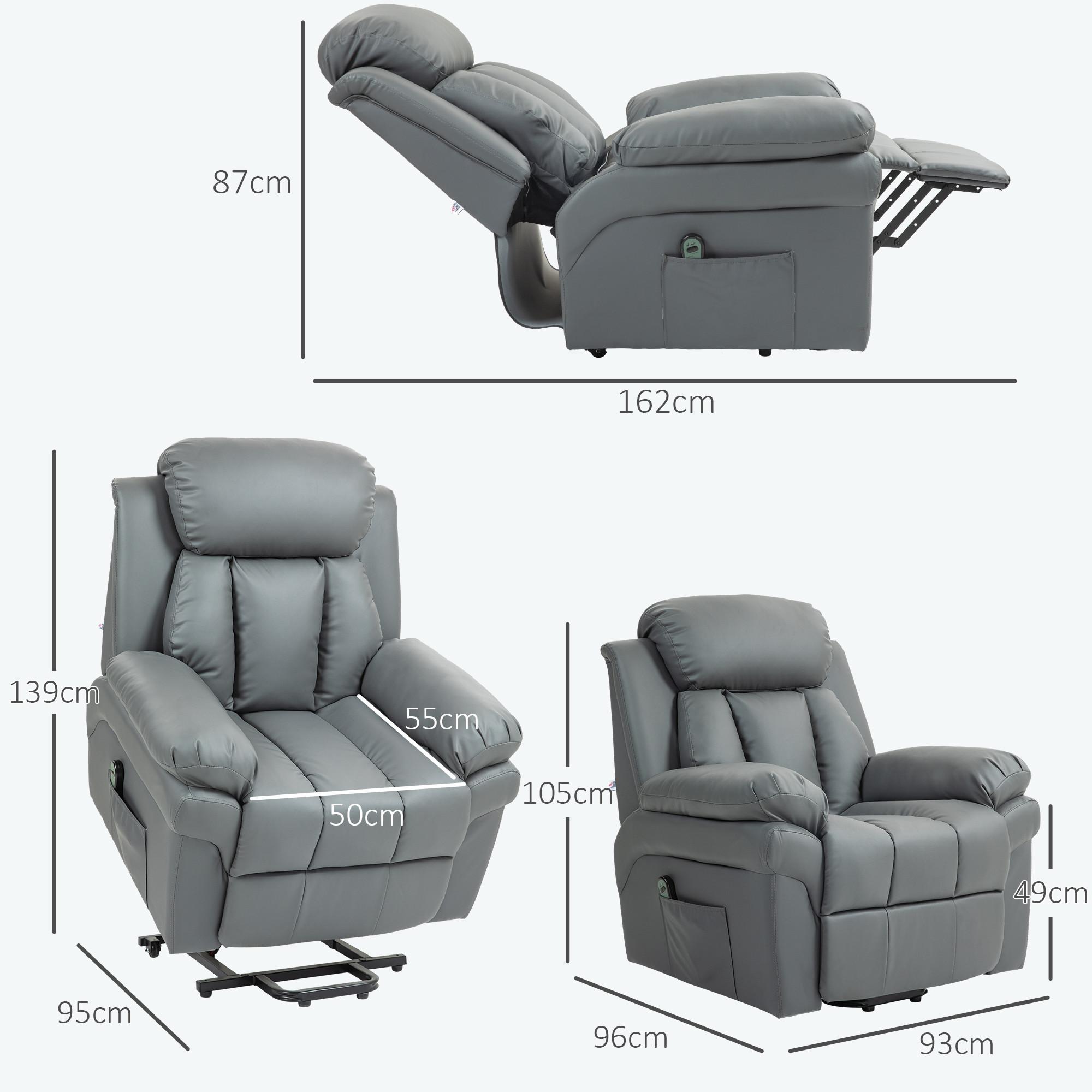 HOMCOM  Fauteuil TV avec aide à se lever 