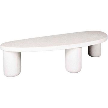 Table basse blanche triangulaire 157x61