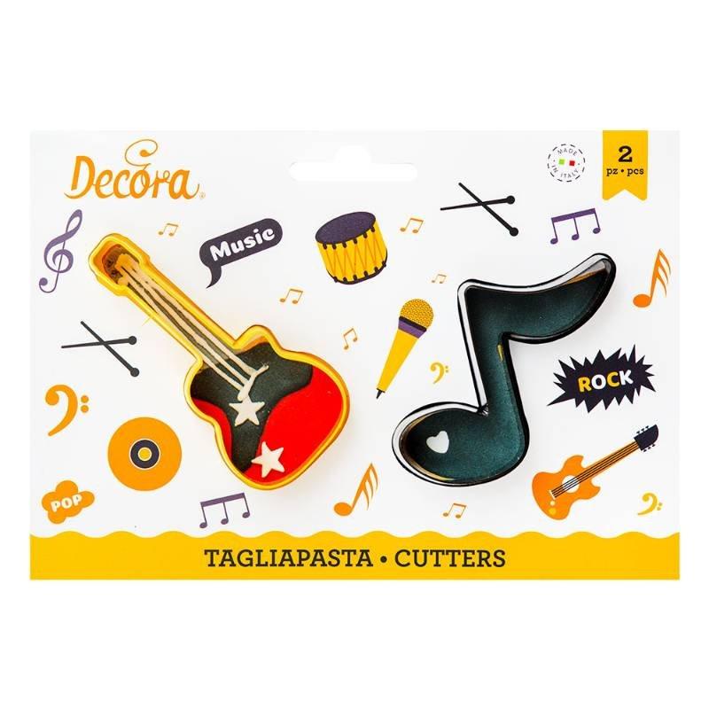 Decora Ausstecher Note und Gitarre 2-teilig  