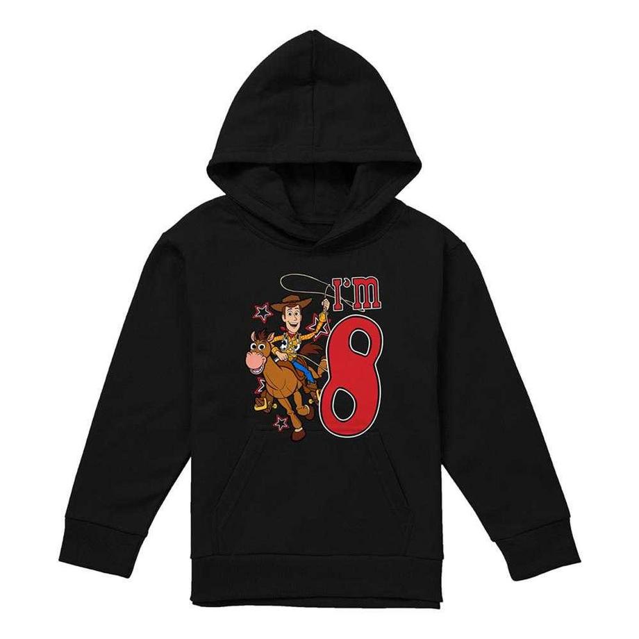 I'm 8 Felpa Con Cappuccio Compleanno Legno