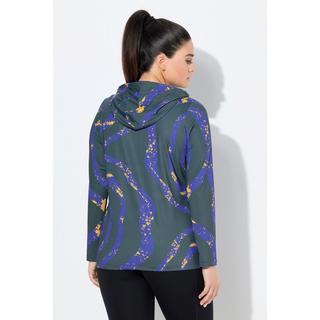 Ulla Popken Felpa con Cappuccio Funzionale Maniche Lunghe Slim Fit  