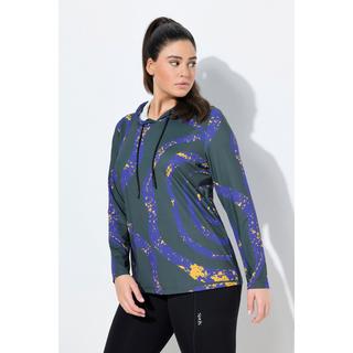 Ulla Popken Felpa con Cappuccio Funzionale Maniche Lunghe Slim Fit  