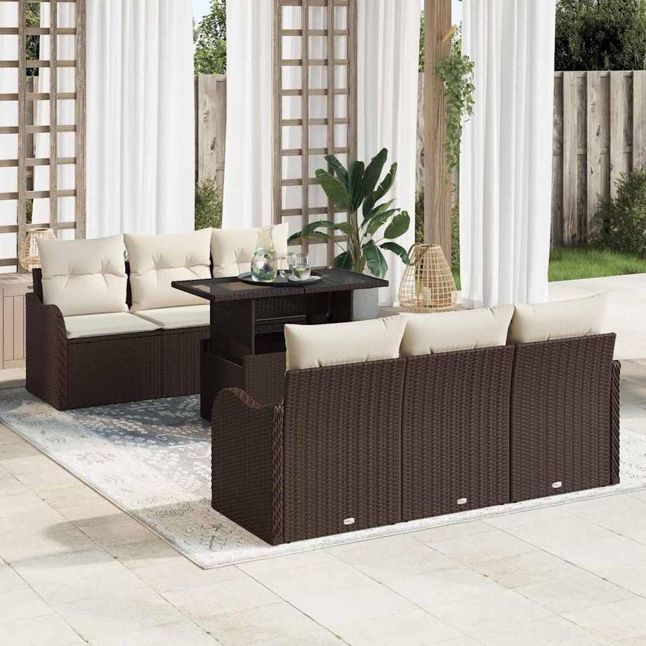 VidaXL Set Divano da Giardino Polyrattan  