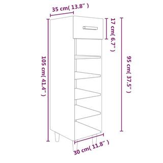 VidaXL scarpiera Legno multistrato  