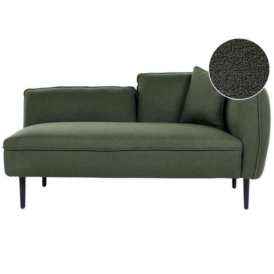 Beliani Chaise longue versione destra en Bouclé Moderno CHEVANNES  