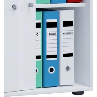 VCM Büroschrank mit 2 Fächern | moderner Aktenschrank mit Schiebetüren | Maße ca. B. 70 x  H. 73 x T. 37 cm – Lona 2-Fach  