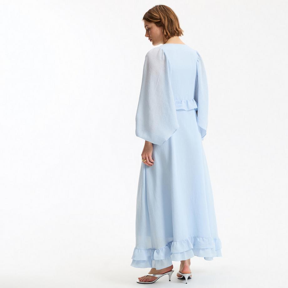 La Redoute Collections Langes Kleid mit Volants Puffärmeln  