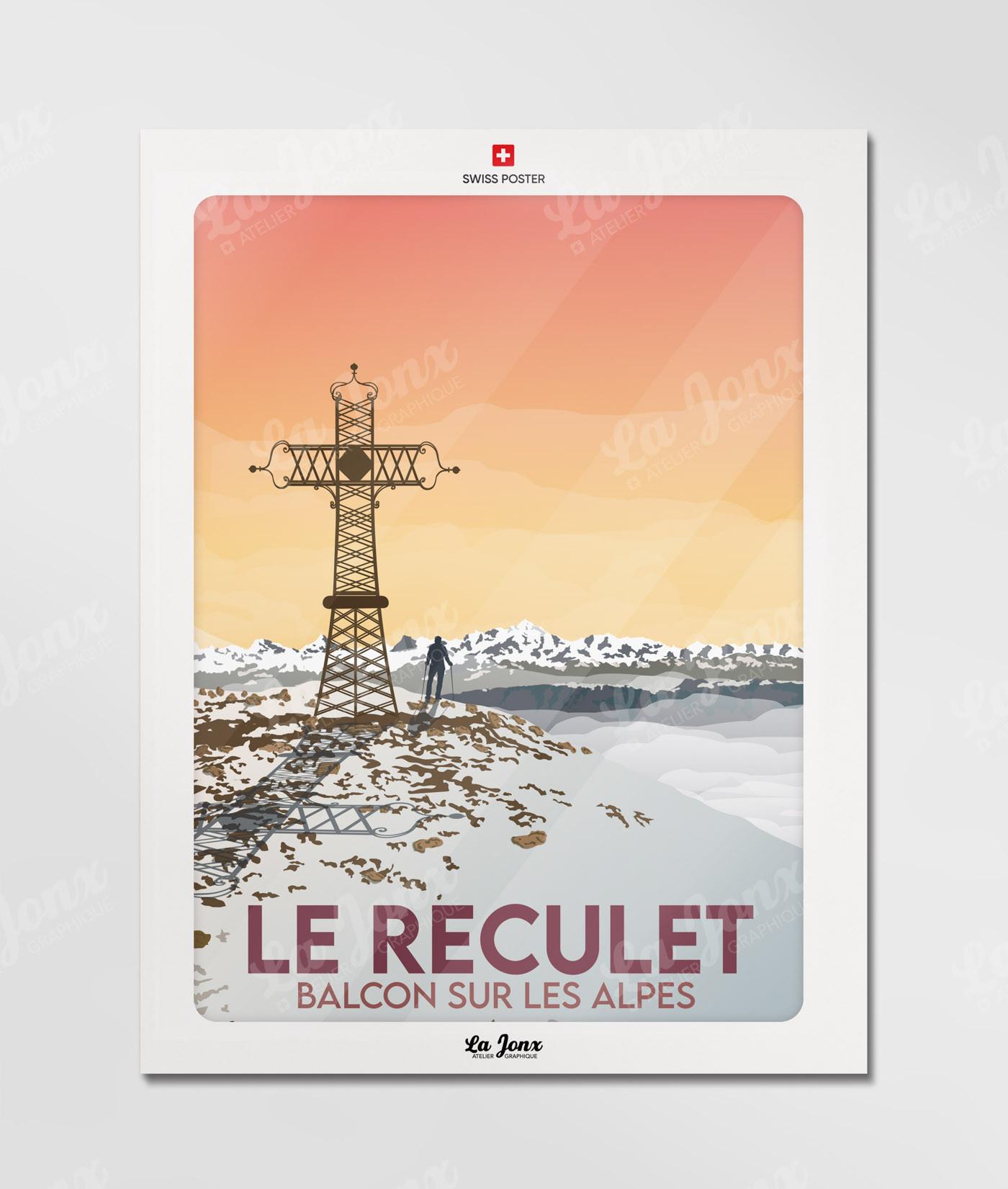 La-Jonx Le Reculet - Balcon sur les Alpes - Poster  