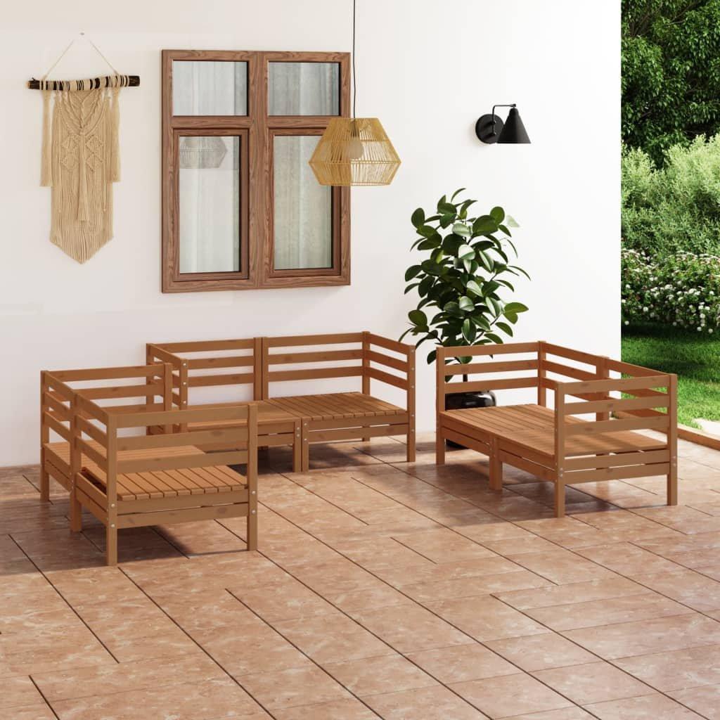 VidaXL set salotto da giardino Legno di pino  