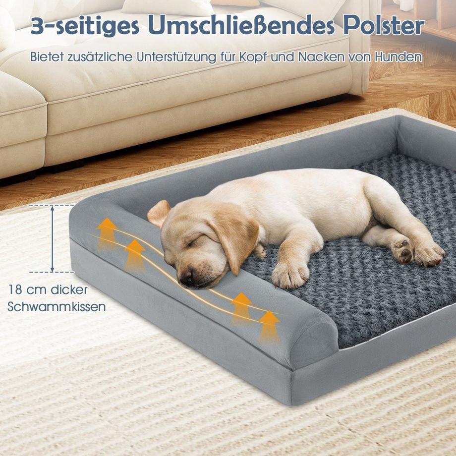 Northix  Lit orthopédique pour chien avec traversin 
