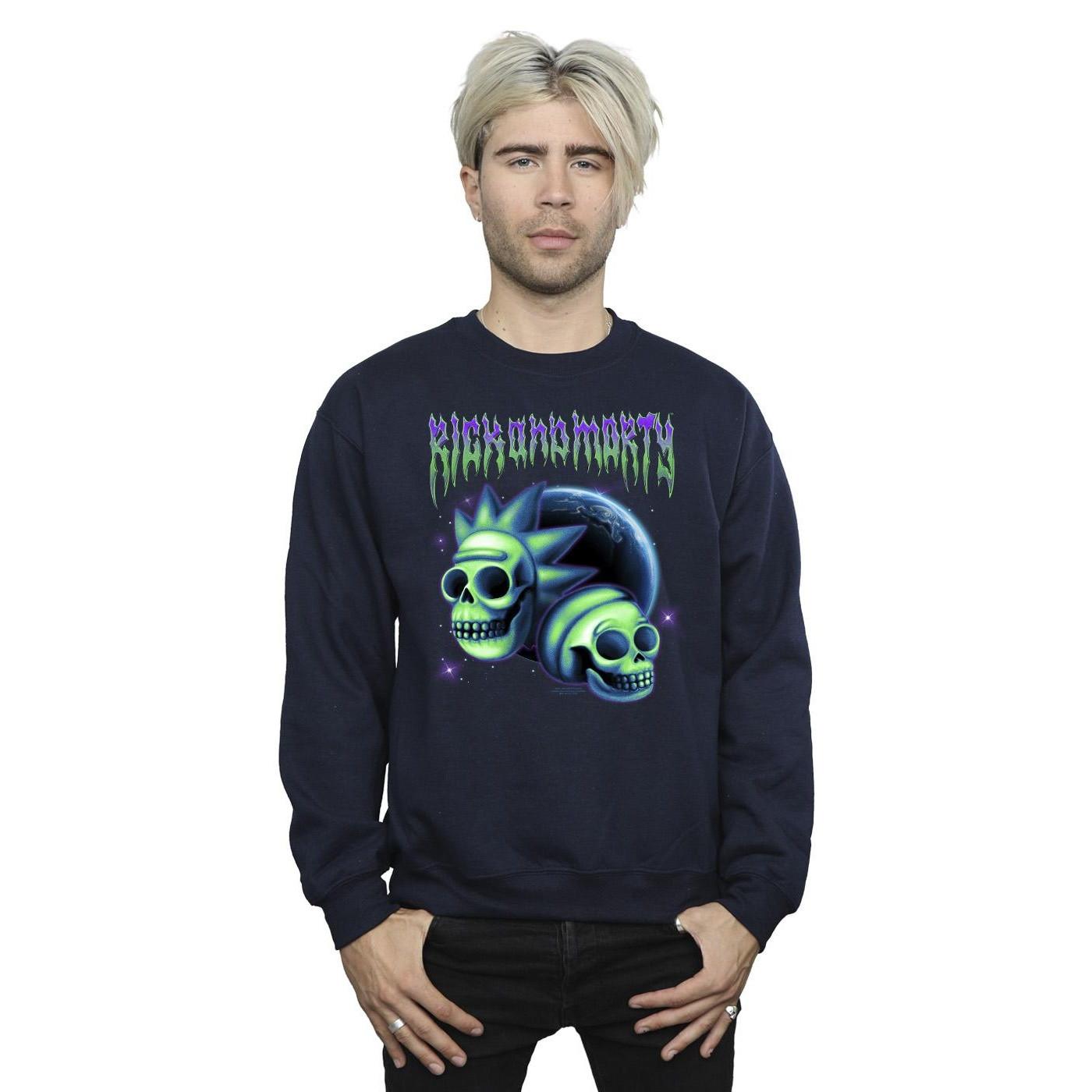 Rick And Morty Rick and Morty Totenkopf Grafik Sweatshirt  