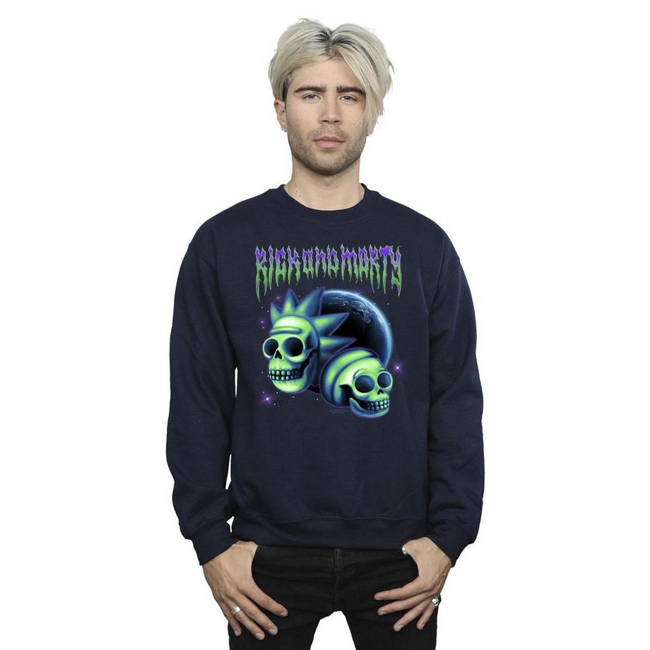 Rick And Morty Rick and Morty Totenkopf Grafik Sweatshirt  