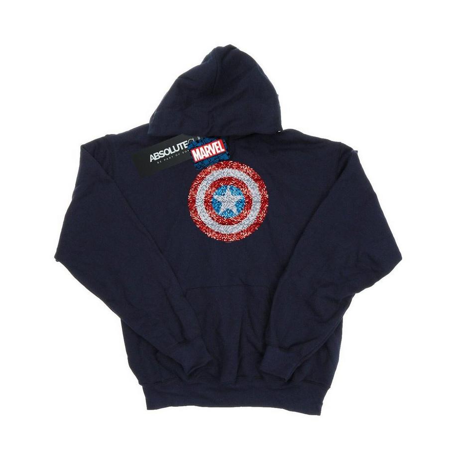 MARVEL Captain America Sweat à Capuche Bouclier Paillettes  