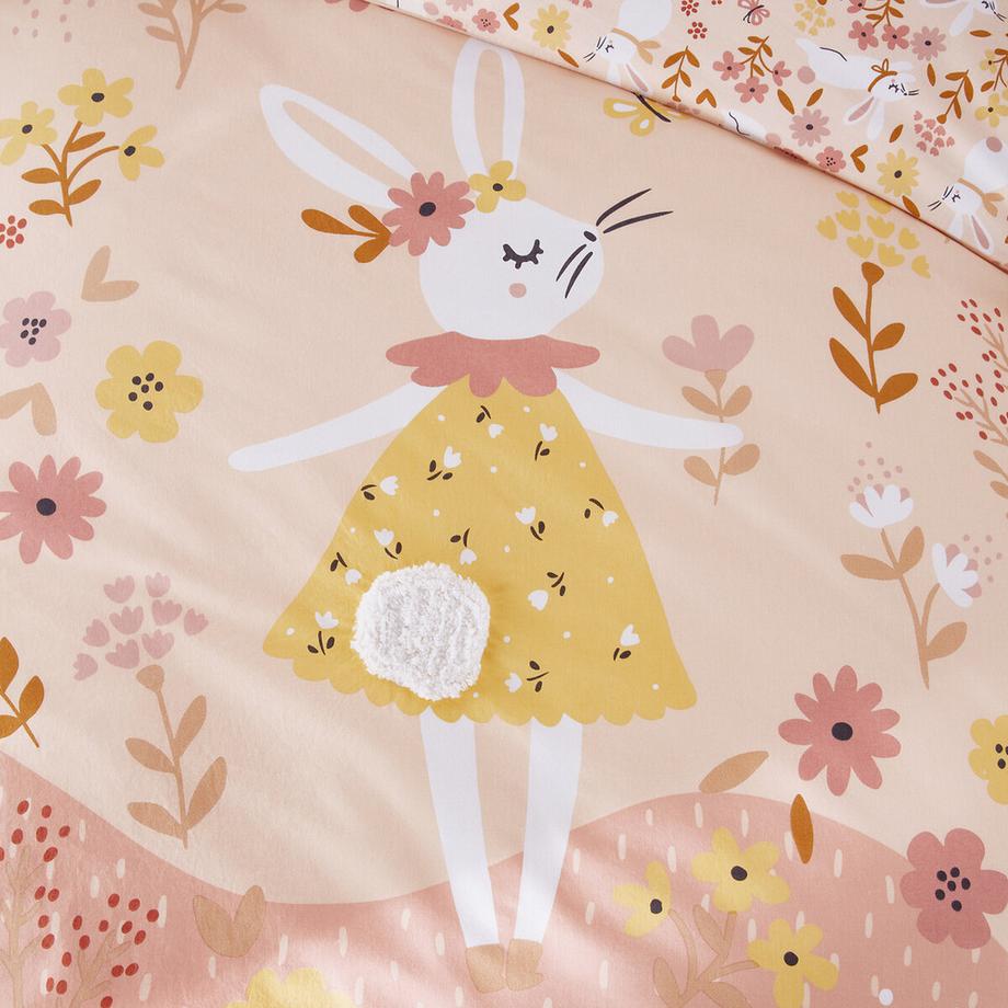 La Redoute Intérieurs Housse de couette Lapin Fleuri Coton Biologique  