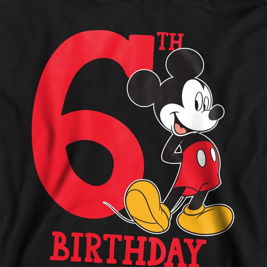 Disney  Sweat À Capuche 6ème Anniversaire Motif Mickey Mouse 