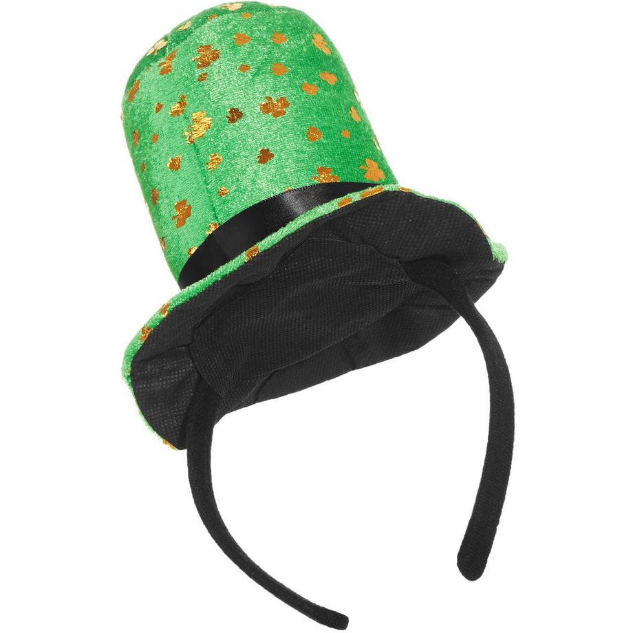 Tectake  Haut-de-forme miniature avec trèfles dorés de la Saint-Patrick 