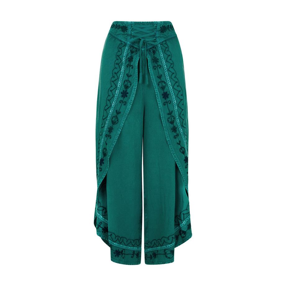 Joe Browns Pantalone da Spiaggia Corto Ricamato con Design Avvolgente  