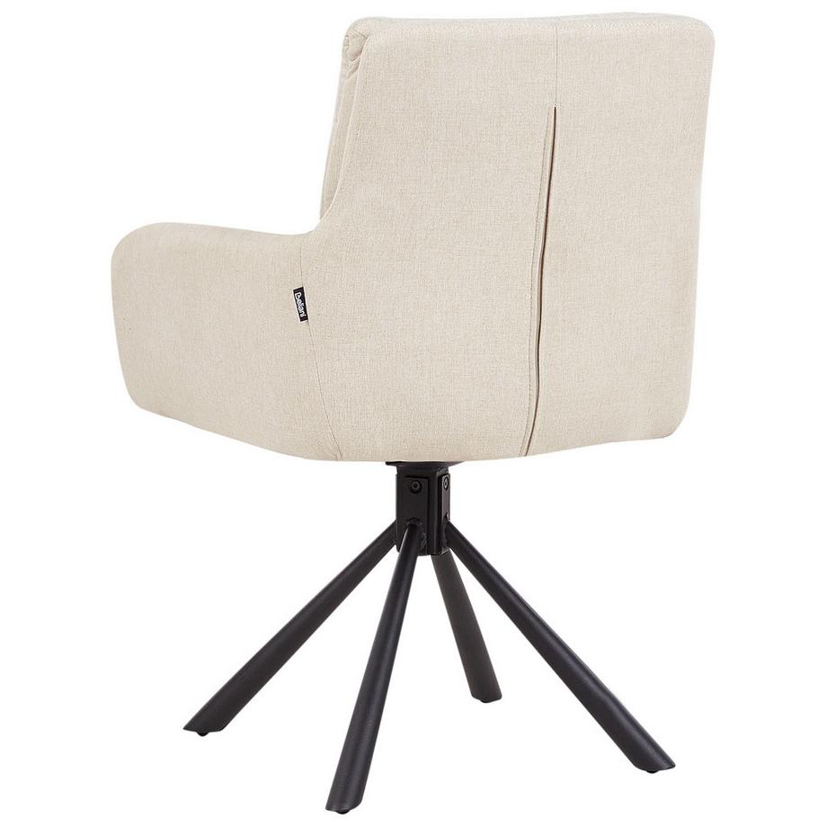 Beliani Lot de 2 chaises de salle à manger en Tissu  SARDOAL  