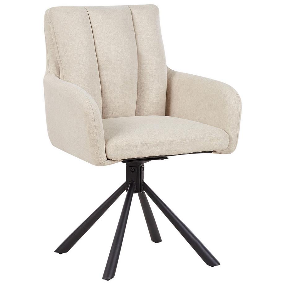 Beliani Lot de 2 chaises de salle à manger en Tissu  SARDOAL  