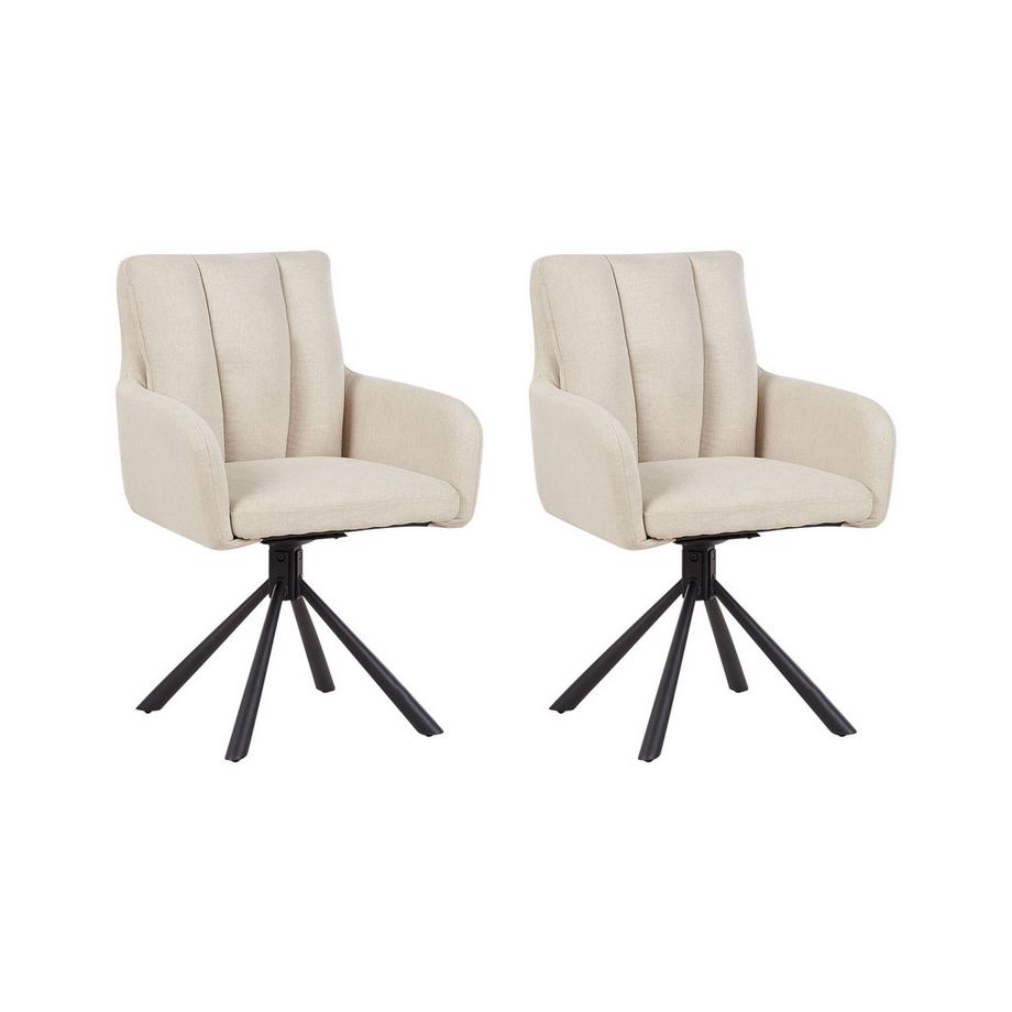 Lot de 2 chaises de salle à manger en Tissu  SARDOAL