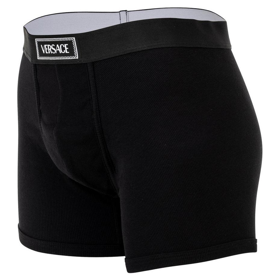 VERSACE Gerippte Baumwoll Trunk Boxershorts Body Fit  