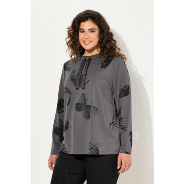 Sweat-shirt imprimé papillons, col rond et manches longues