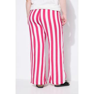 Studio Untold Pantalon Mousseline Rayé Jambe Large Taille Élastique  