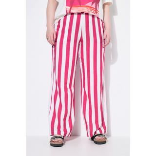 Studio Untold Pantalon Mousseline Rayé Jambe Large Taille Élastique  