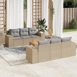 VidaXL set divano da giardino Polirattan  