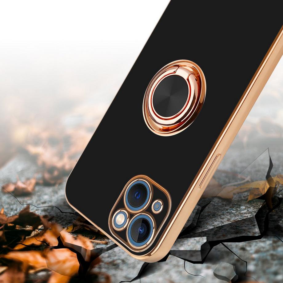 Cadorabo  Custodia per iPhone 14 PLUS con protezione della fotocamera e anello 