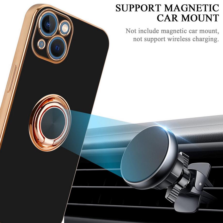 Cadorabo  Custodia per iPhone 14 PLUS con protezione della fotocamera e anello 