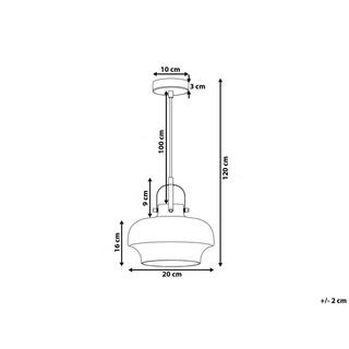 Beliani Lampe suspension en Verre Industriel WILTZ  