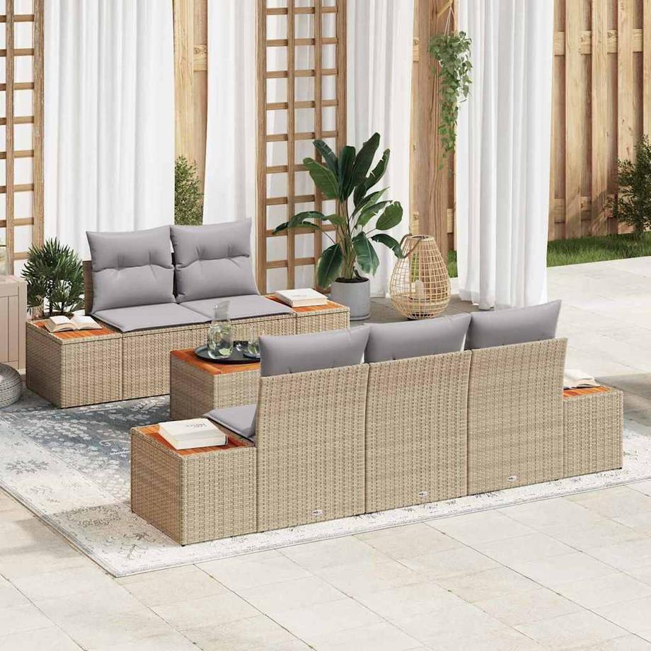 VidaXL Ensemble de meubles d'extérieur poly rattan  