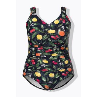 Ulla Popken Maillot de bain motif fruits fronces bonnets souples  