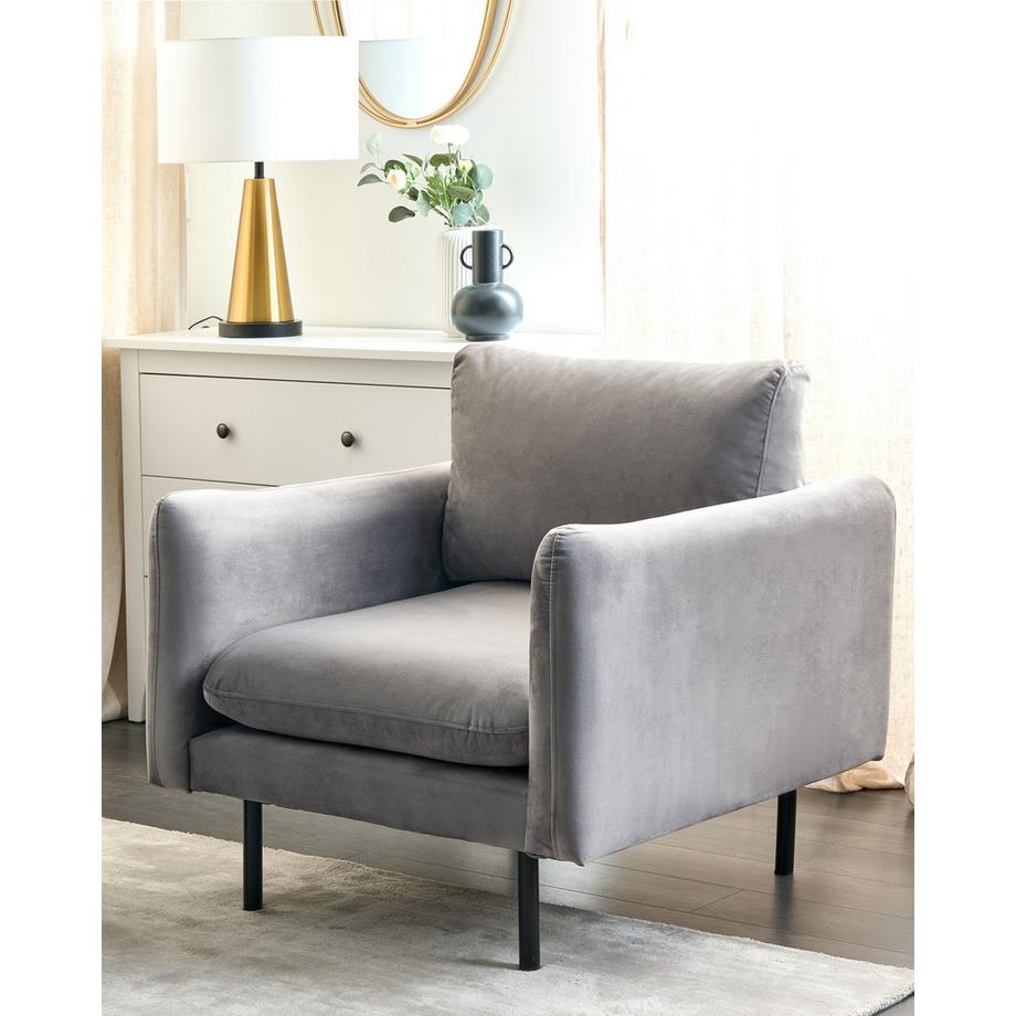 Beliani Sessel aus Samtstoff Modern VINTERBRO  