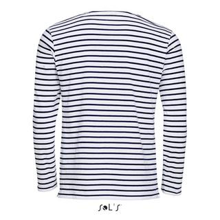 SOLS Marine Gestreiftes Langarm T-Shirt  