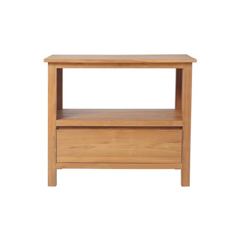 Vente-unique Meuble sous vasque en teck - 90 cm - KETAPANG  