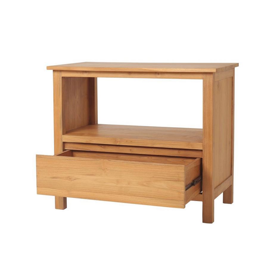 Vente-unique Meuble sous vasque en teck - 90 cm - KETAPANG  