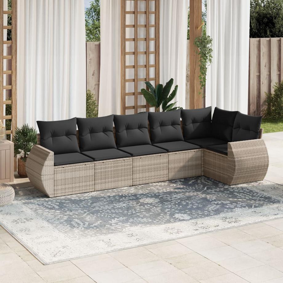VidaXL Ensemble de canapés de jardin rotin synthétique  