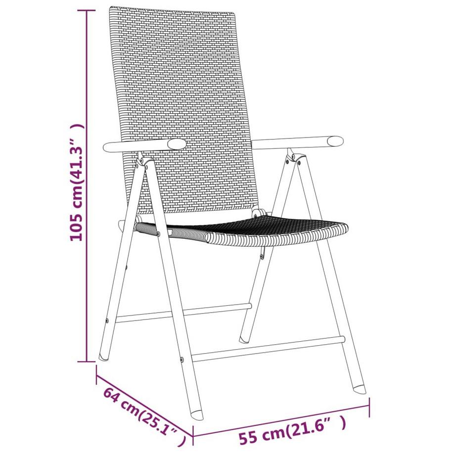 VidaXL set da pranzo da giardino Acciaio  