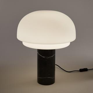 La Redoute Intérieurs Lampe à poser verre opaline et marbre  